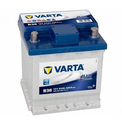 Varta Blue Dynamic B36 5444010423132 akkumulátor, 12V 44Ah 420A J+ EU, magas, Punto